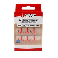 Hameçon Triple Vmc 4551UV Uv Round 1X Orange-1