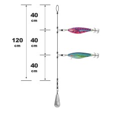 Montage Tataki Prêt À Pêcher 2 Turlutte Flottant-SESLP510870PKWH
