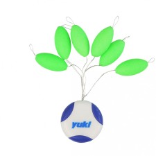 Perles Flottantes Ovales Avec Stoppeur Yuki-Green