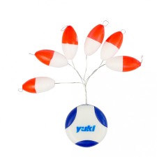 Perles Flottantes Ovales Avec Stoppeur Yuki-RED-WHITE