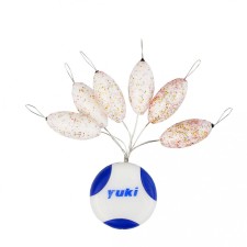 Perles Flottantes Ovales Avec Stoppeur Yuki-White-Glossy
