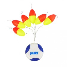 Perles Flottantes Ovales Avec Stoppeur Yuki-Yellow-Red