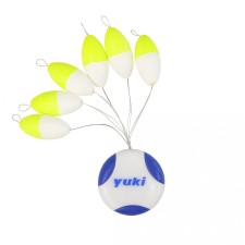 Perles Flottantes Ovales Avec Stoppeur Yuki-yellow-white