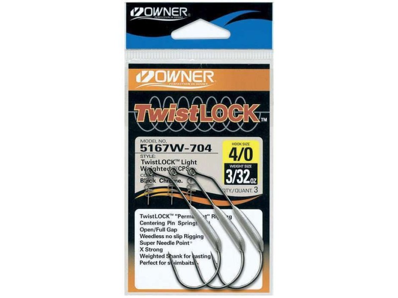 Hameçon Texan Owner 5167W Twistlock Light Weighted CPS