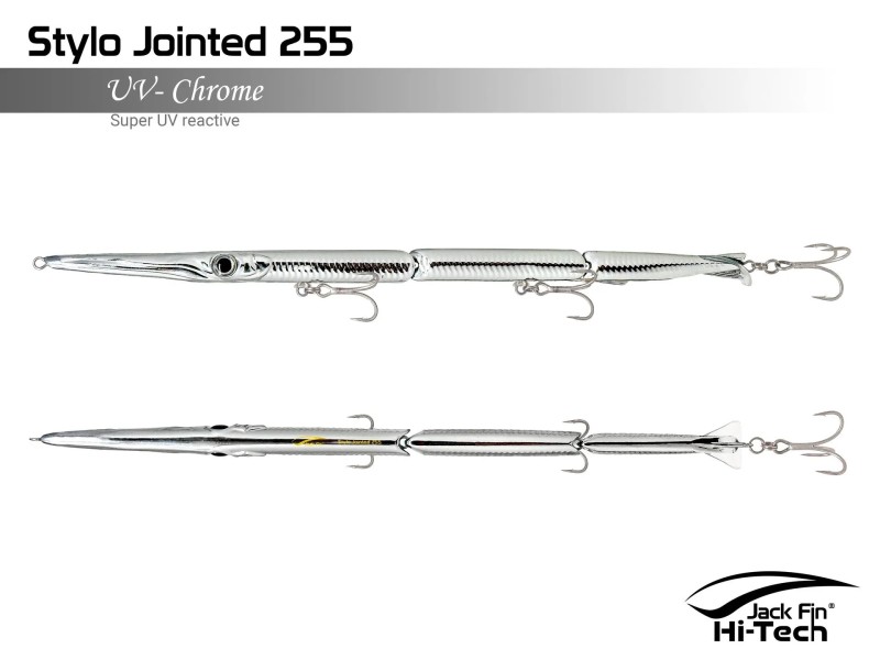 Leurre Coulant Jack Fin Stylo Jointed 255mm_UV-Chrome