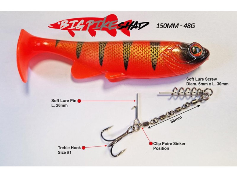 Leurre Souple Sakura Bigpike Shad 150mm