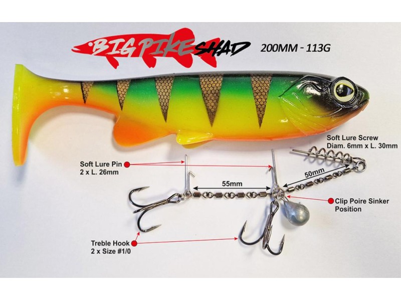 Leurre Souple Sakura Bigpike Shad 200mm