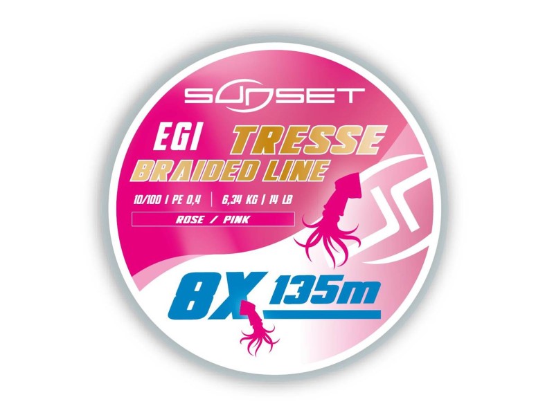 Tresse Sunset 8X Rs Eging Fluo Rose