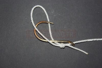 Faites passer l\'hameçon dans la boucle réalisée.