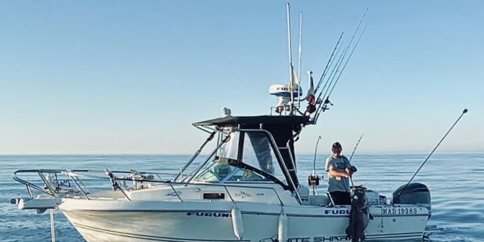 Pêche profonde d'un cernier au moteur Minn Kota