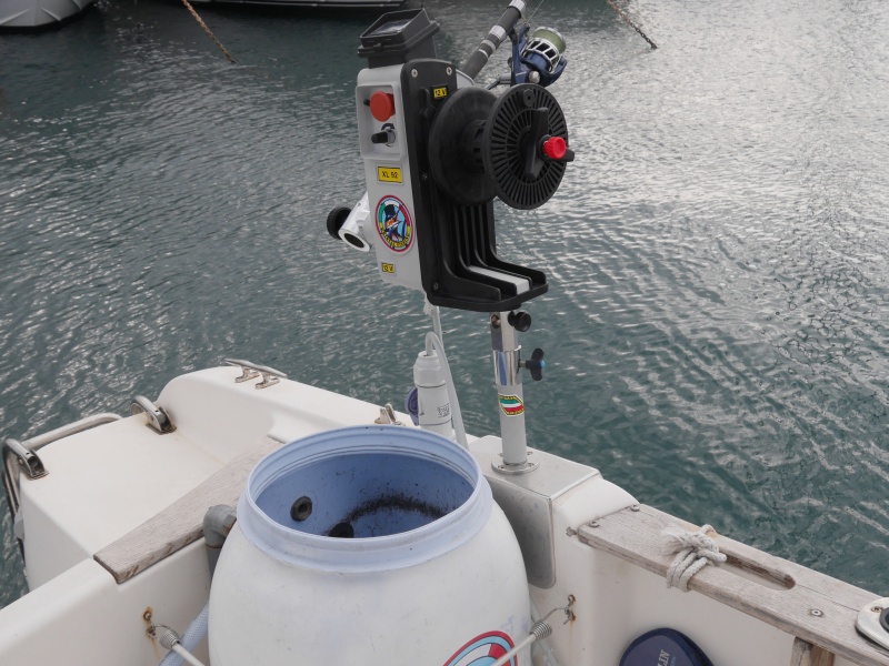 Fabien dispose d'un vivier situé juste à coté de son downrigger XL 92 Kristal Fishing