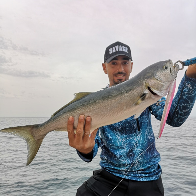 Magnifique tassergal pêché au Sandeel Surf Walker Savagear par Salim du team Savagear
