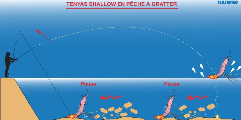 Du bord, le tenya Explorer Shallow Explorer Tackle est parfait pour les pêches à gratter ! 